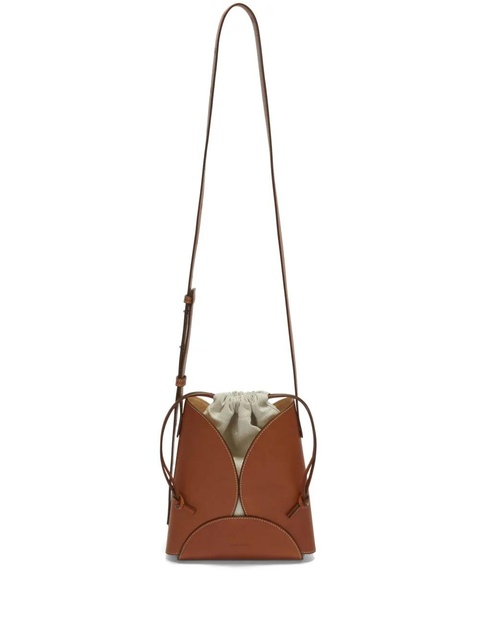 Jil Sander Curve leather crossbody bag - Brown - zdjęcie produktu nr 1