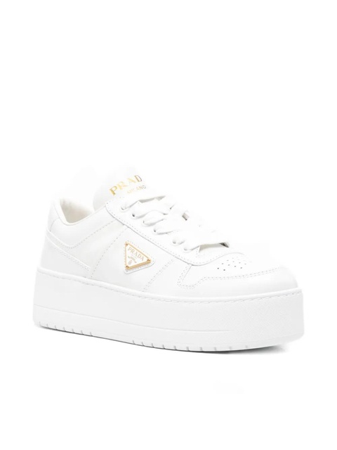 Prada platform logo-patch sneakers - White - zdjęcie produktu nr 2
