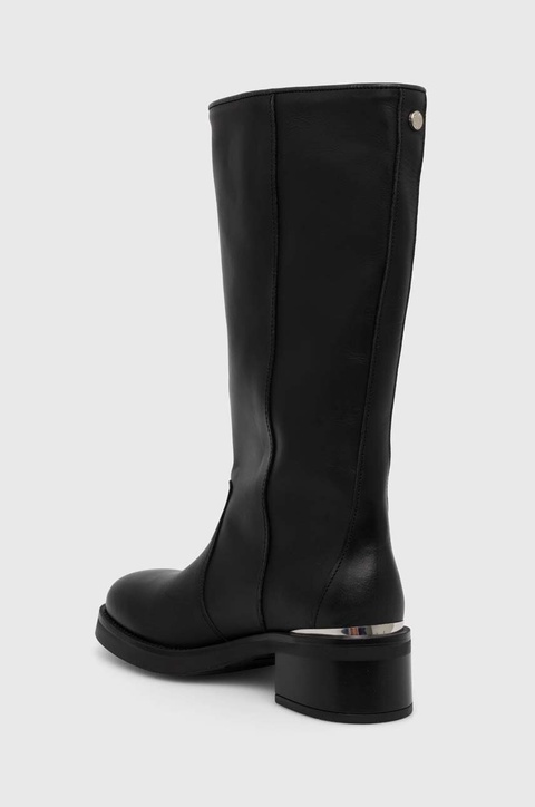 Steve Madden kozaki skórzane Bonna damskie kolor czarny na słupku SM11003091 - zdjęcie produktu nr 2