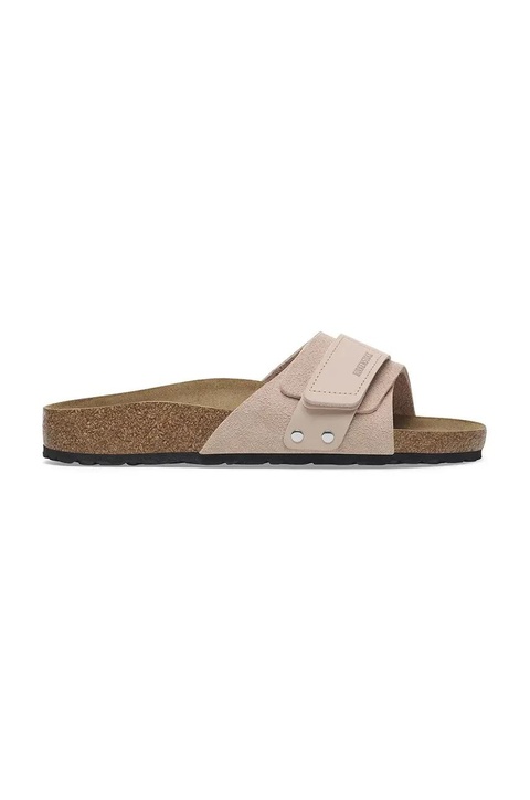Birkenstock klapki skórzane Oita damskie kolor różowy 1029281 - zdjęcie produktu nr 1