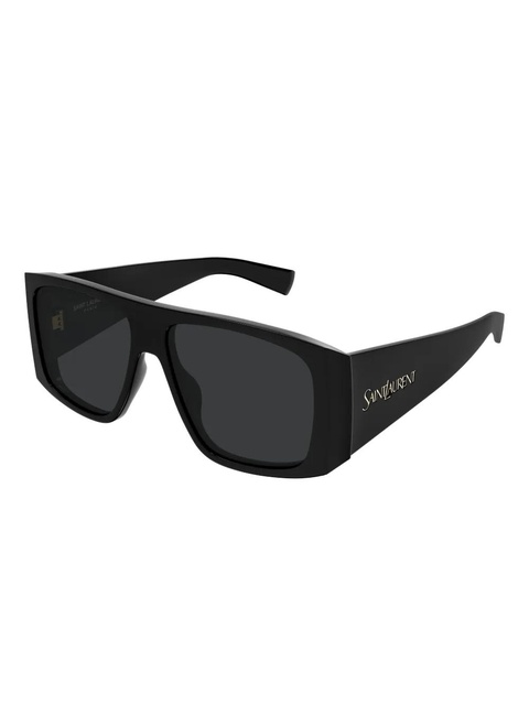 Saint Laurent Eyewear rectangle logo sunglasses - Black - zdjęcie produktu nr 2