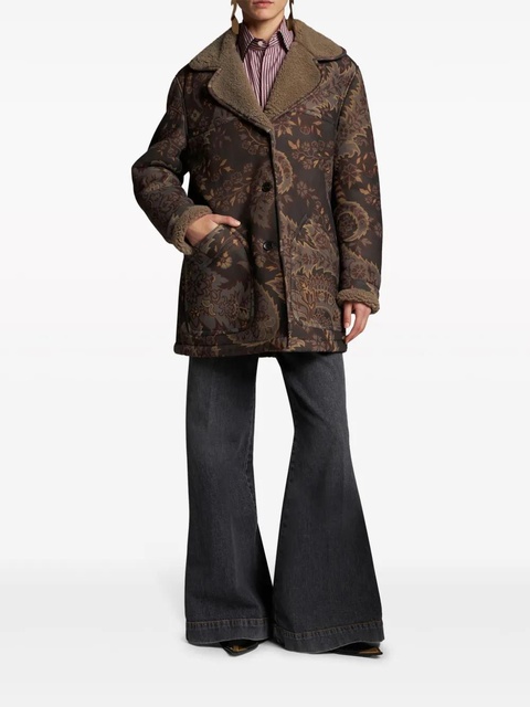 ETRO paisley-print shearling jacket - Brown - zdjęcie produktu nr 2