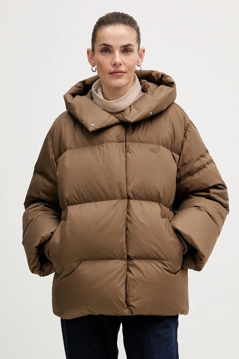 Tommy Hilfiger kurtka puchowa kolor brązowy zimowa WW0WW47746 - zdjęcie produktu nr 1