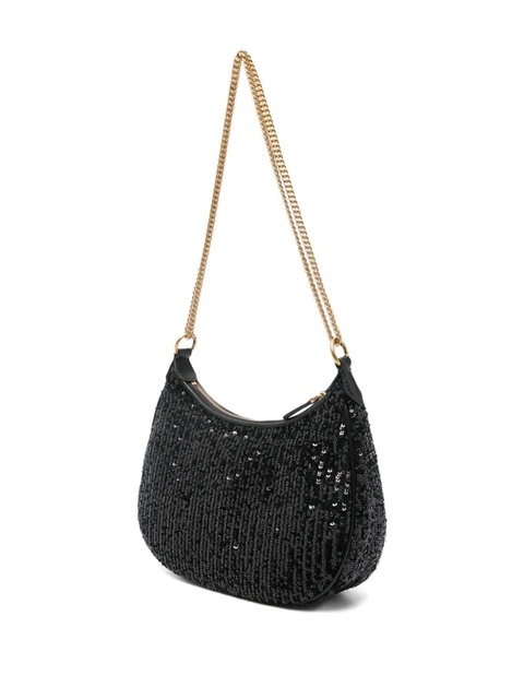 PINKO mini Half Moon sequinned shoulder bag - Black - zdjęcie produktu nr 2
