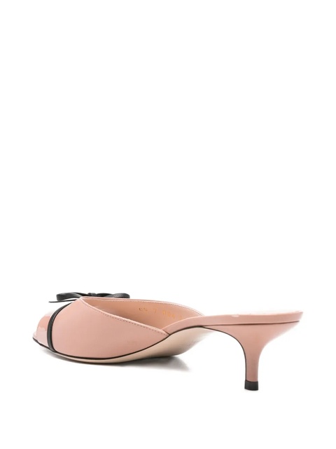 Valentino Garavani 45mm leather heeled mules - Neutrals - zdjęcie produktu nr 2