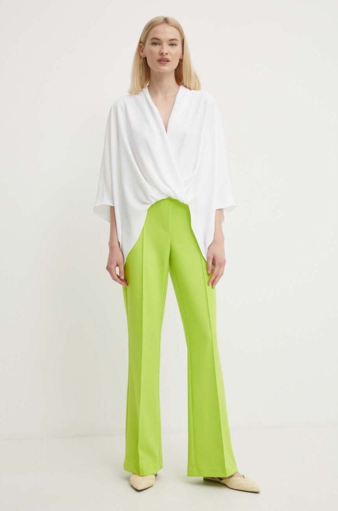 Joseph Ribkoff spodnie damskie kolor zielony proste medium waist 241248 - zdjęcie produktu nr 2