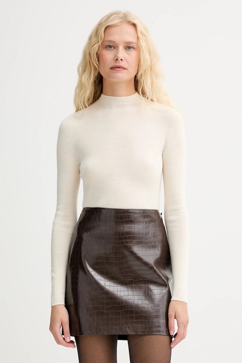 ISABELLE BLANCHE sweter wełniany damski kolor beżowy lekki IS25FW-M188-F001 - zdjęcie produktu nr 1