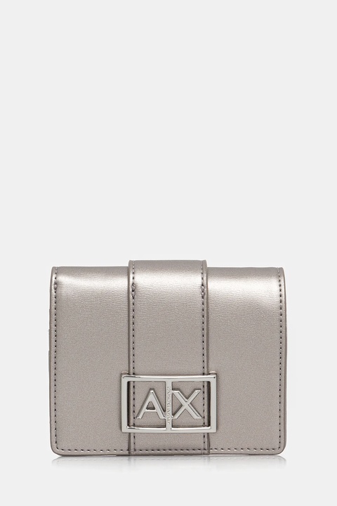 Armani Exchange portfel damski kolor srebrny XW000360 AF12039 - zdjęcie produktu nr 1