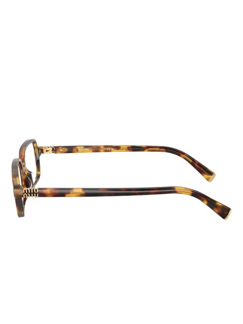 Miu Miu Eyewear Miu Regard rectangle-frame glasses - Brown - zdjęcie produktu nr 2