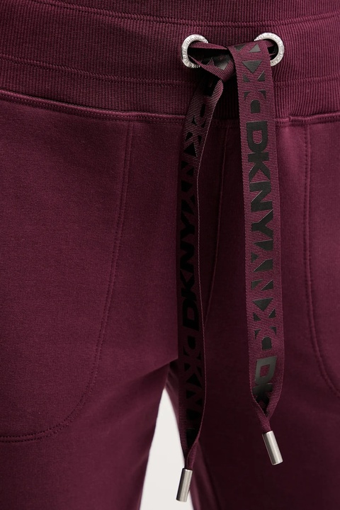 Dkny spodnie dresowe damskie kolor bordowy gładkie DP5P3496 - zdjęcie produktu nr 2