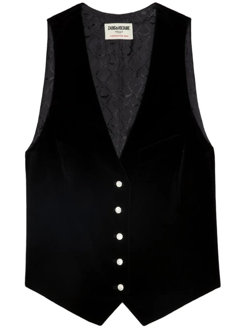 Zadig&Voltaire Emaux velvet vest - Black - zdjęcie produktu nr 1