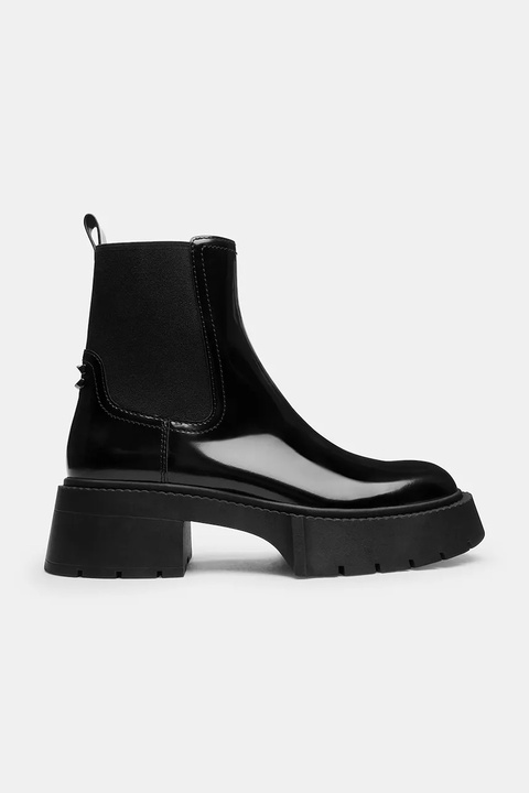 Coach botki Leah Platform damskie kolor czarny na słupku CCH90 - zdjęcie produktu nr 1