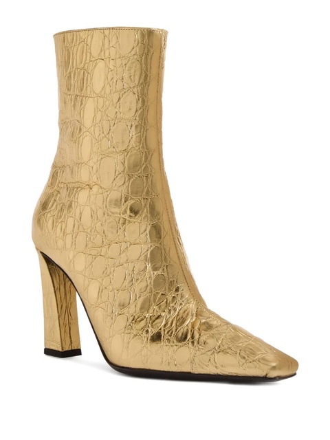 Giuseppe Zanotti 90mm Janiee crocodile-print square-toe boots - Gold - zdjęcie produktu nr 2