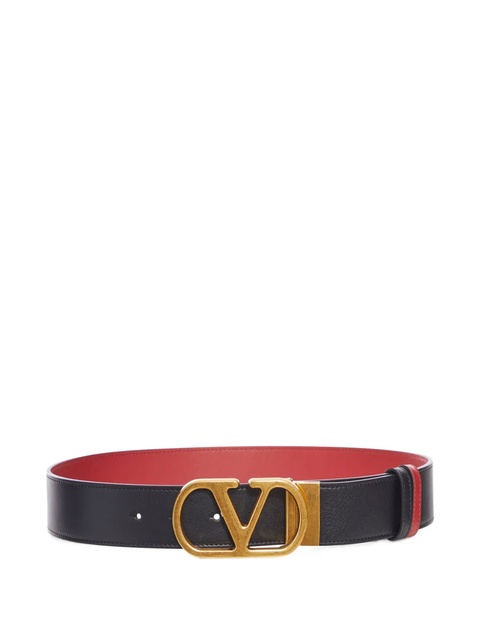 Valentino Garavani leather logo-buckle belt - Black - zdjęcie produktu nr 1
