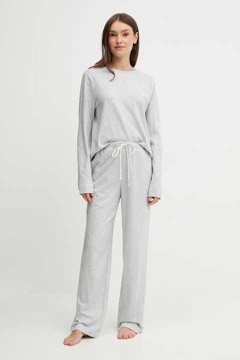 Lauren Ralph Lauren piżama bawełniana damska kolor szary bawełniana ILN72453 - zdjęcie produktu nr 1