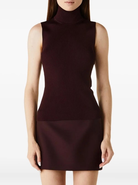 KHAITE Benita ribbed turtleneck top - Red - zdjęcie produktu nr 2