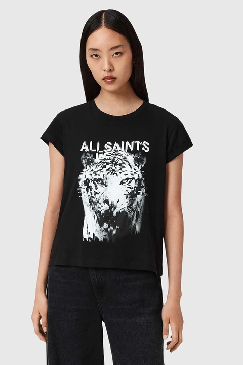 AllSaints t-shirt bawełniany damski kolor czarny W106JD - zdjęcie produktu nr 1