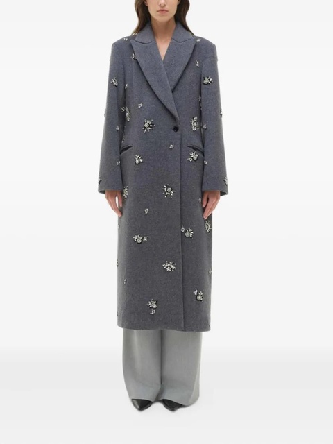 Simkhai crystal-embellished double-breasted coat - Grey - zdjęcie produktu nr 2