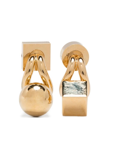 Jacquemus The Nodo shape-embellished earrings - Gold - zdjęcie produktu nr 1