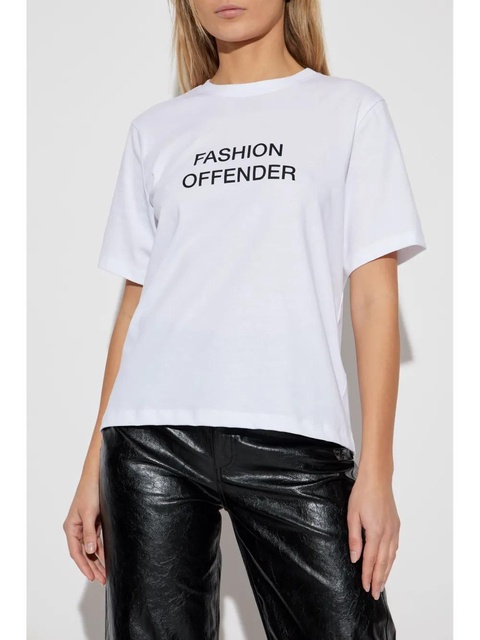 Victoria Beckham slogan-print T-shirt - White - zdjęcie produktu nr 2