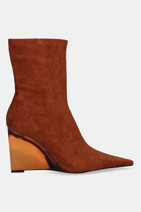 Jeffrey Campbell botki Beth-Ann damskie kolor brązowy na koturnie JC-1772-1-4 - zdjęcie produktu nr 1