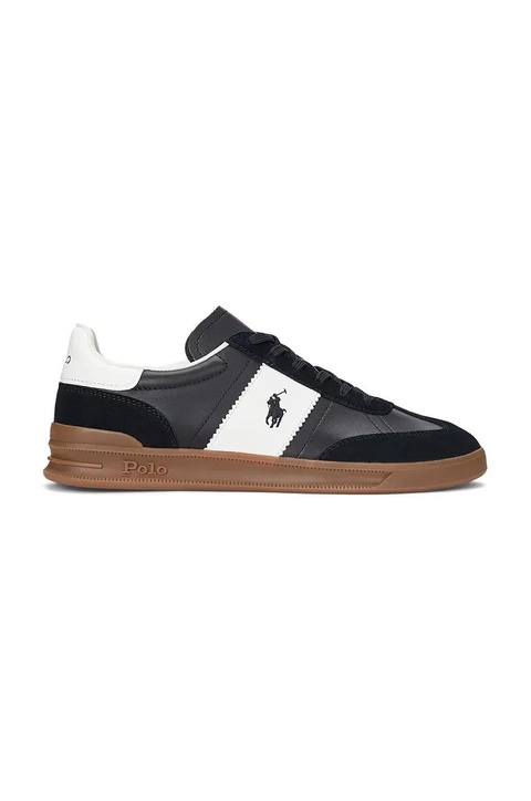 Polo Ralph Lauren sneakersy skórzane Hrt Aera Pp kolor czarny 809956119001 - zdjęcie produktu nr 1