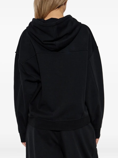 Sportmax ring-detail drawstring hoodie - Black - zdjęcie produktu nr 2