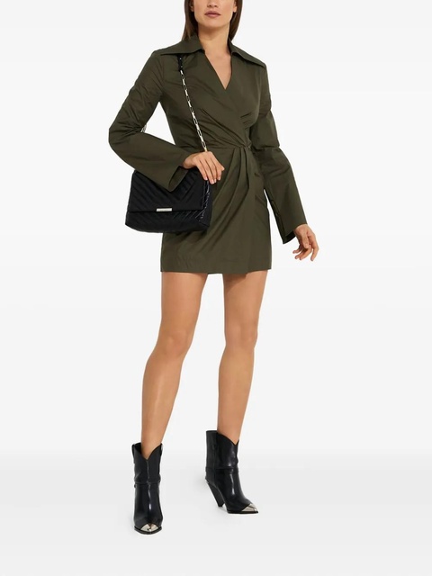 Nanushka Esma button wrap mini dress - Green - zdjęcie produktu nr 2