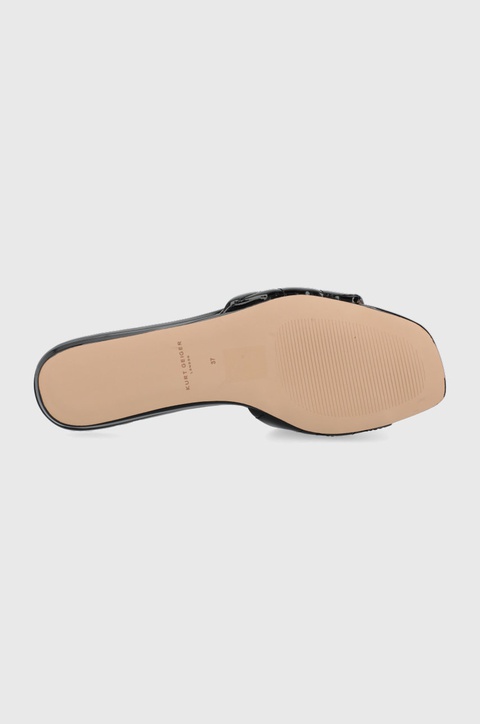 Kurt Geiger London klapki skórzane Kensington Flat damskie kolor czarny 8496100309 - zdjęcie produktu nr 2
