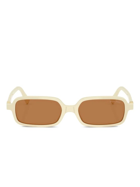 Miu Miu Eyewear logo-lettering sunglasses - White - zdjęcie produktu nr 1