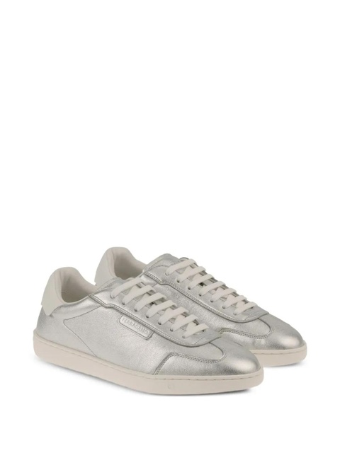 Ferragamo leather low-top sneakers - Grey - zdjęcie produktu nr 2