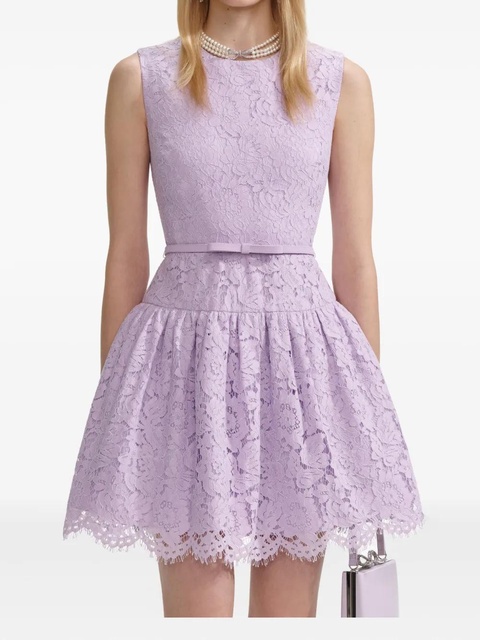 Self-Portrait embroidered-lace dress - Purple - zdjęcie produktu nr 1