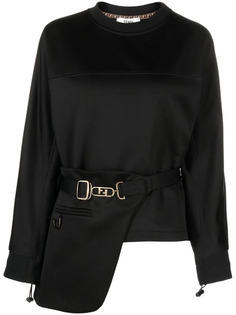 FENDI O'Lock belted sweatshirt - Black - zdjęcie produktu nr 1
