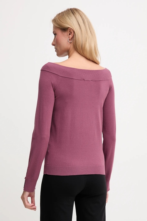 United Colors of Benetton sweter damski kolor fioletowy lekki 1W2AD10E0 - zdjęcie produktu nr 2