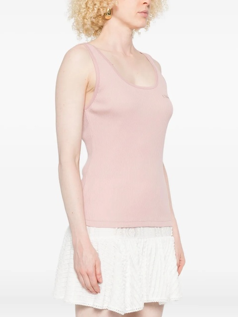 Chloé embroidered-logo tank top - Pink - zdjęcie produktu nr 2