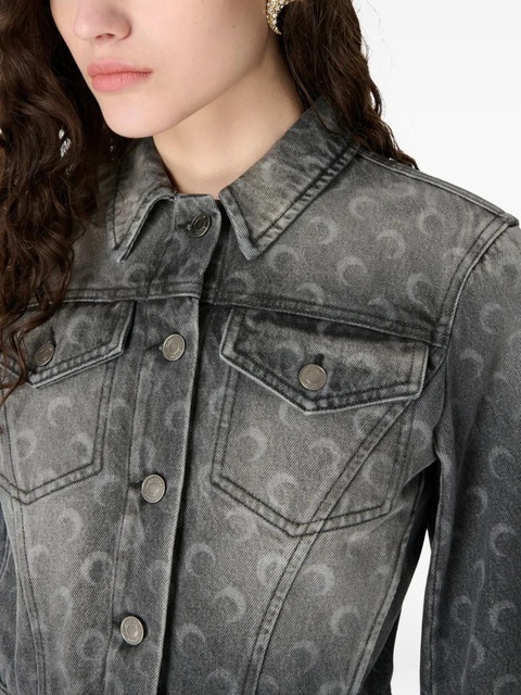 Marine Serre moon laser denim jacket - Grey - zdjęcie produktu nr 2