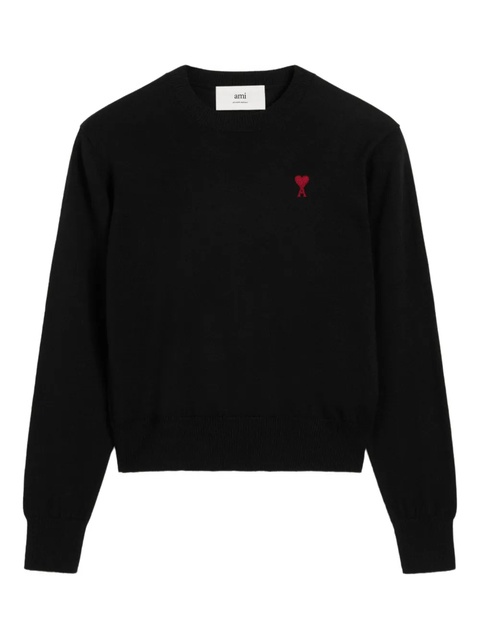 AMI Paris Ami de Coeur wool sweater - Black - zdjęcie produktu nr 1