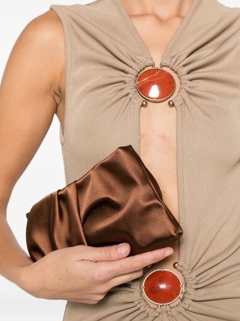 Jimmy Choo twisted clutch bag - Brown - zdjęcie produktu nr 2