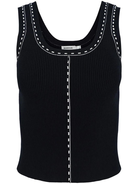 Simkhai Nailah stitch-detail knitted top - Blue - zdjęcie produktu nr 1