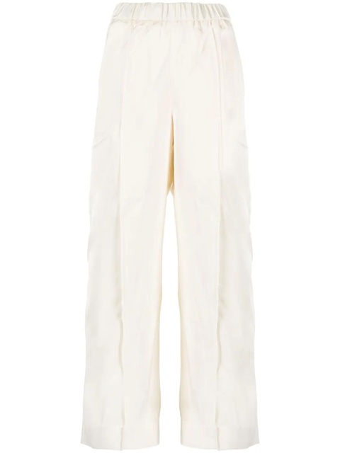 Jil Sander elasticated-waist wide-leg trousers - White - zdjęcie produktu nr 1