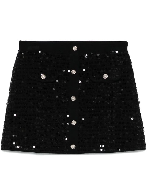 Maje sequinned mini skirt - Black - zdjęcie produktu nr 1