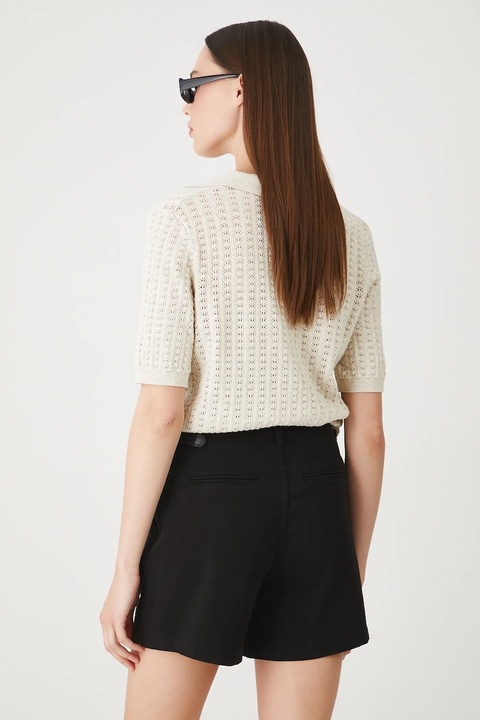 Medicine szorty damskie kolor czarny gładkie medium waist - zdjęcie produktu nr 2