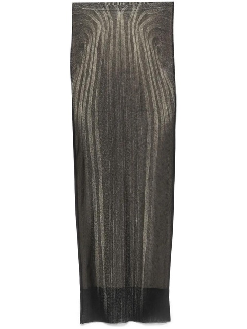 Jean Paul Gaultier Spiral mesh maxi skirt - Black - zdjęcie produktu nr 1