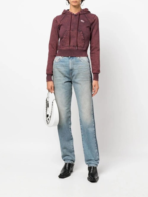 Diesel cropped denim hoodie - Red - zdjęcie produktu nr 2