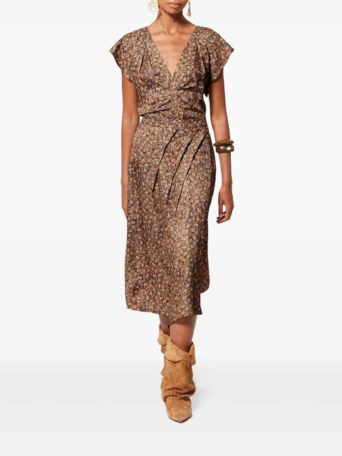 ISABEL MARANT ruffled lonea top - Brown - zdjęcie produktu nr 2