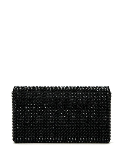 Amina Muaddi Superamini Paloma crystal-embellished clutch bag - Black - zdjęcie produktu nr 2