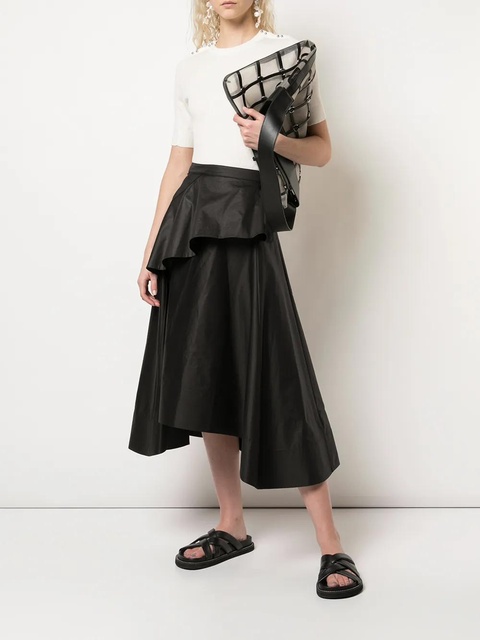 3.1 Phillip Lim button-detail ribbed T-shirt - White - zdjęcie produktu nr 2