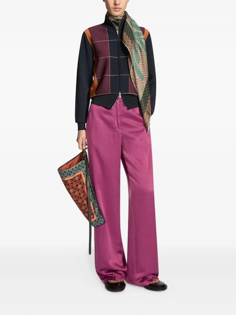DRIES VAN NOTEN floral-pattern silk scarf - Green - zdjęcie produktu nr 2