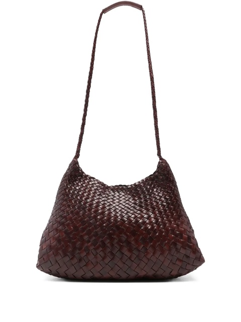 DRAGON DIFFUSION woven leather satchel - Brown - zdjęcie produktu nr 1
