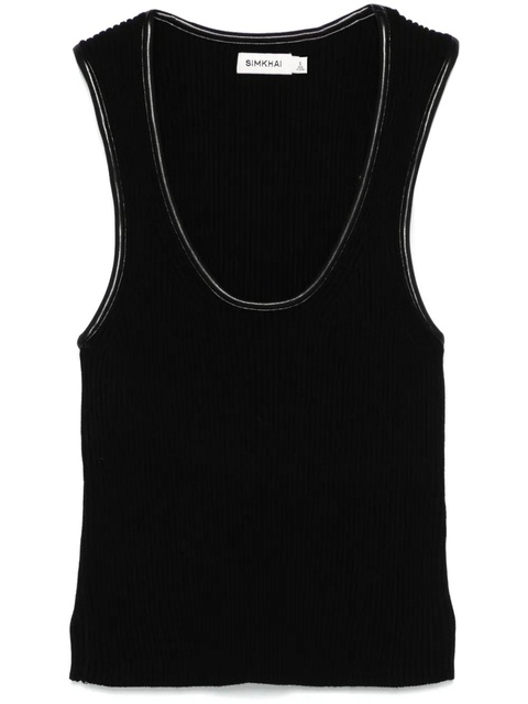 Simkhai fine-ribbed tank top - Black - zdjęcie produktu nr 1